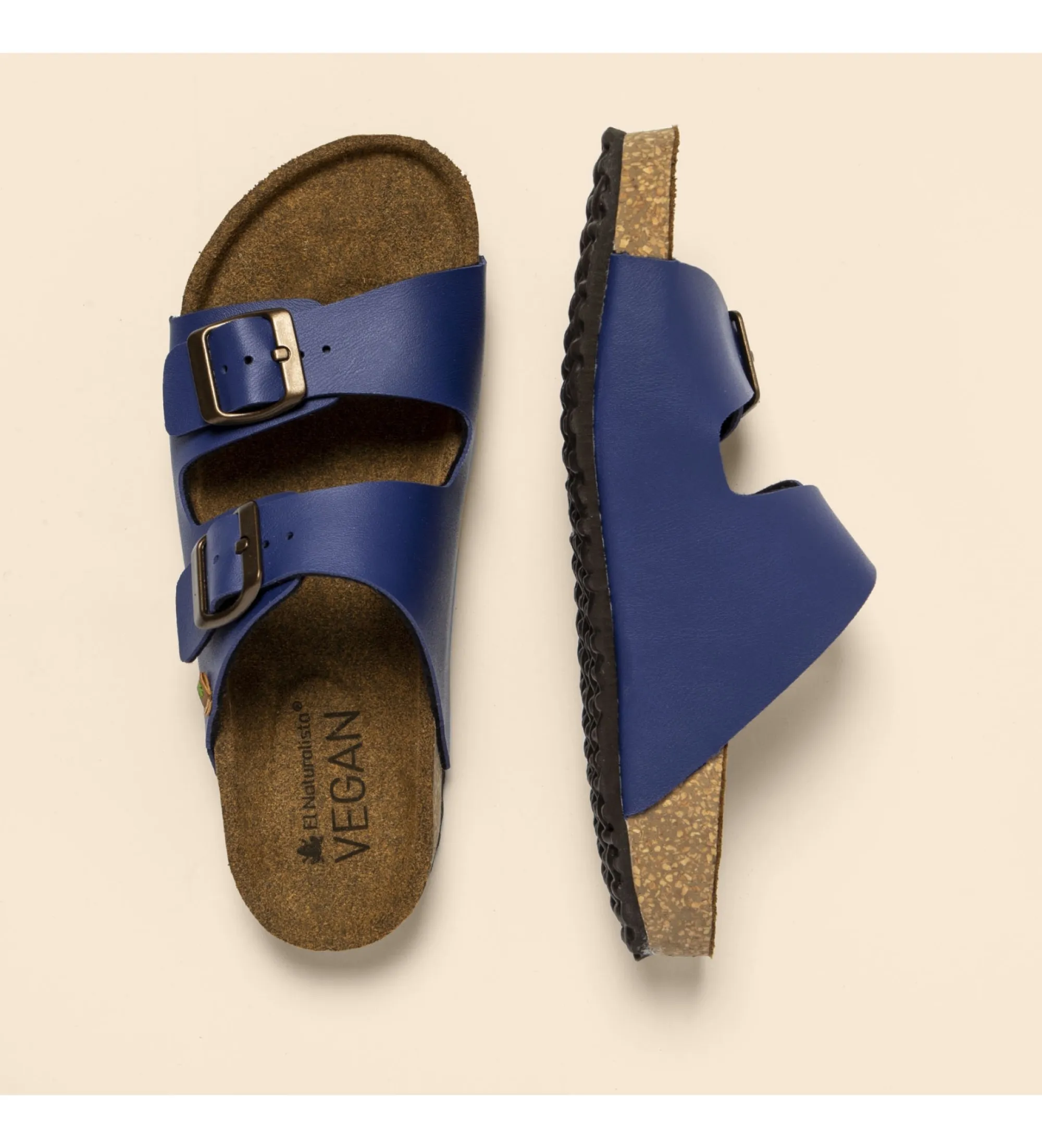 Sandalias de Piel Ne50 Waraji azul