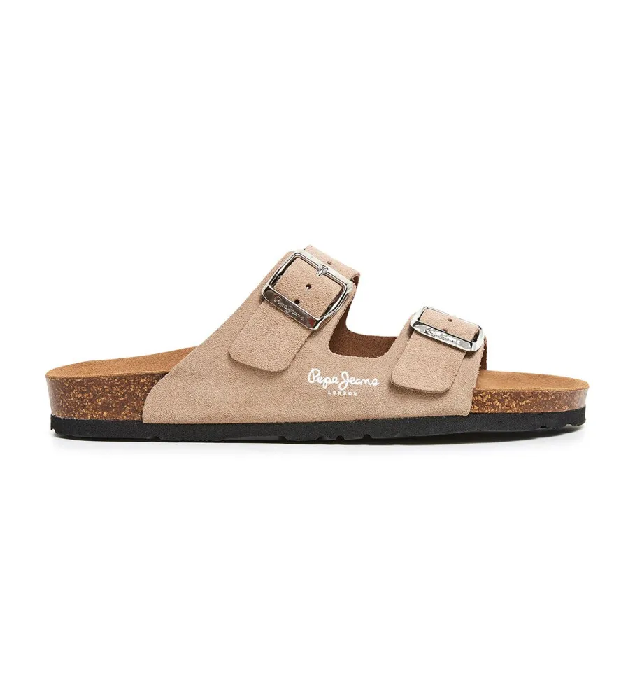 Sandalias de Piel Oban beige