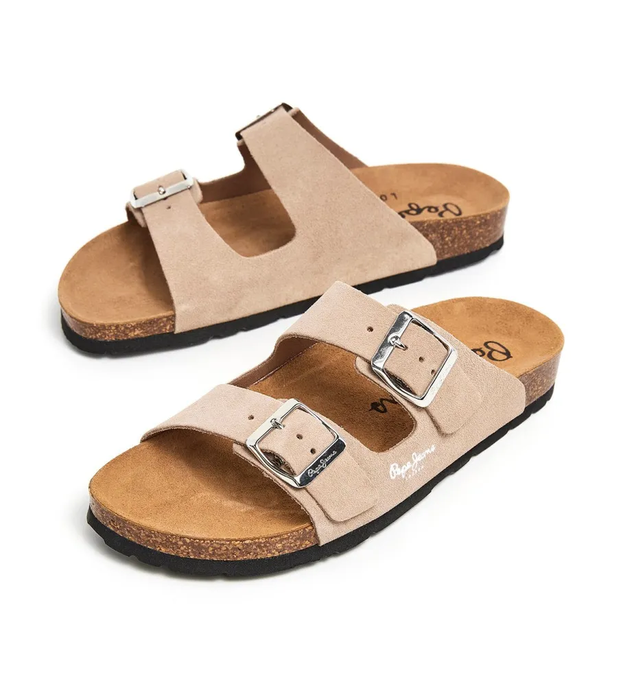 Sandalias de Piel Oban beige