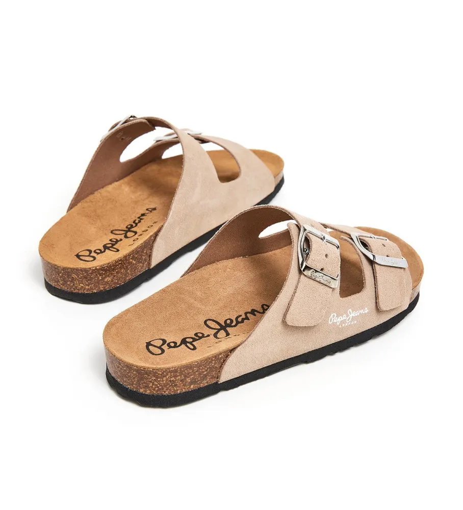 Sandalias de Piel Oban beige