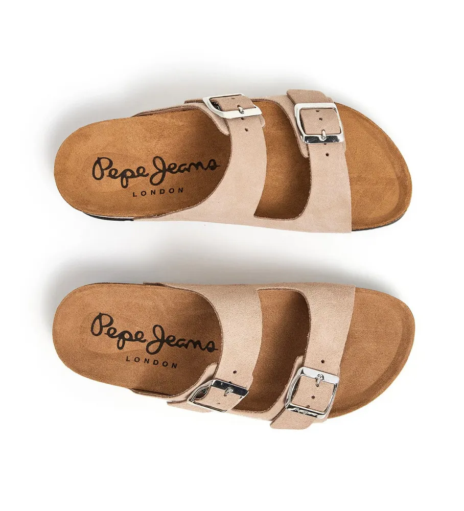 Sandalias de Piel Oban beige