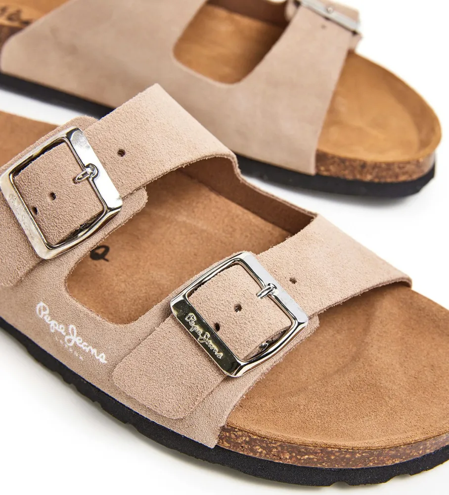 Sandalias de Piel Oban beige