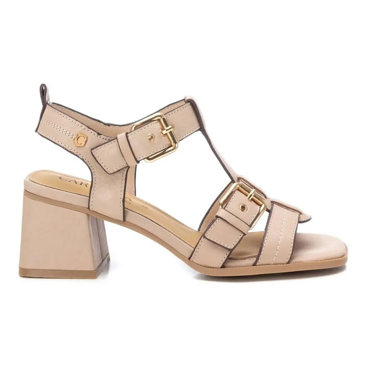 SANDALIAS DE TACÓN  16162903 BEIGE