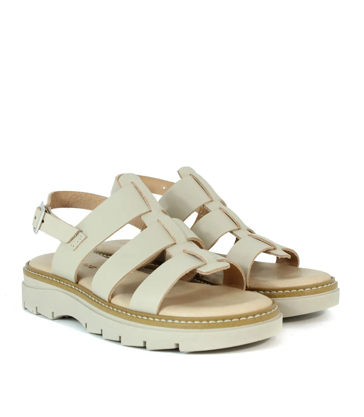 SANDALIAS ESPARTANAS BEIGE APLAUSO 5591
