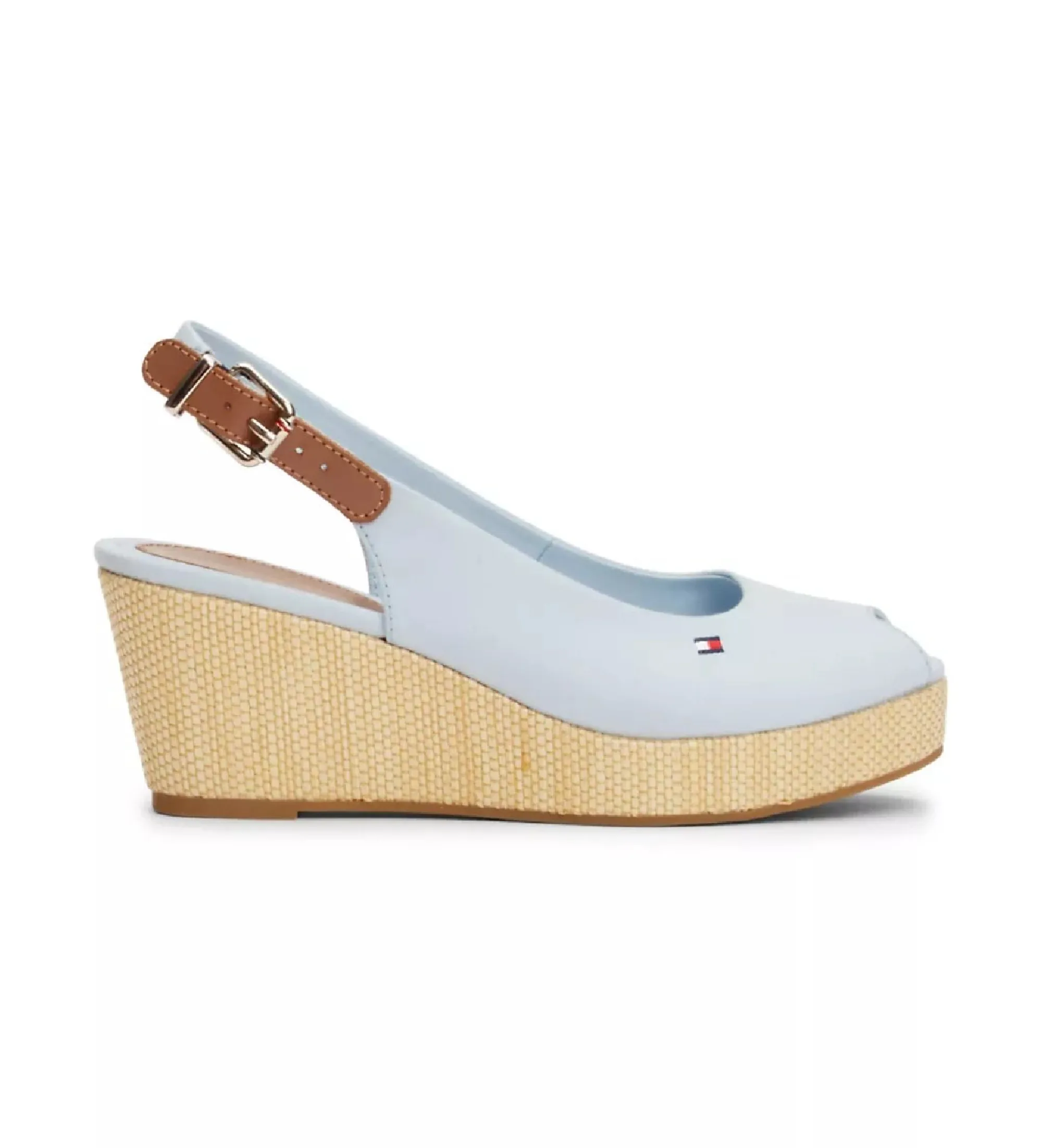 SANDALIAS ICONIC AZUL ALTURA CUñA 7CM