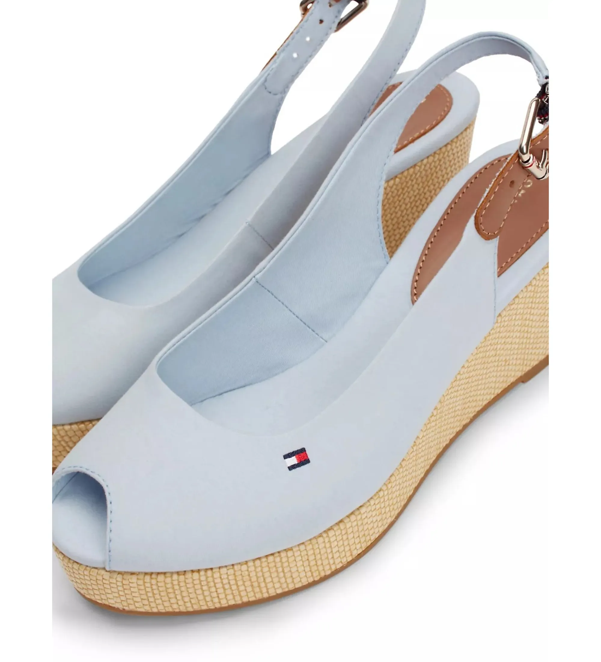SANDALIAS ICONIC AZUL ALTURA CUñA 7CM
