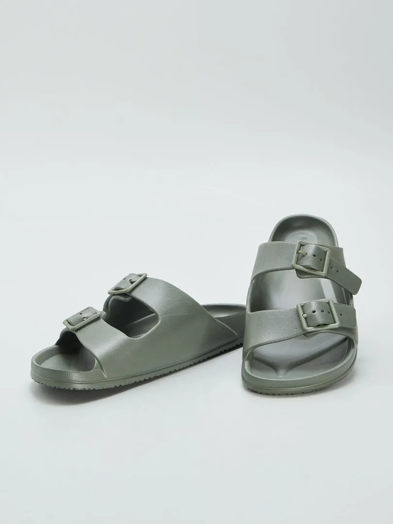 SANDALIAS MOLDEADAS  VERDE