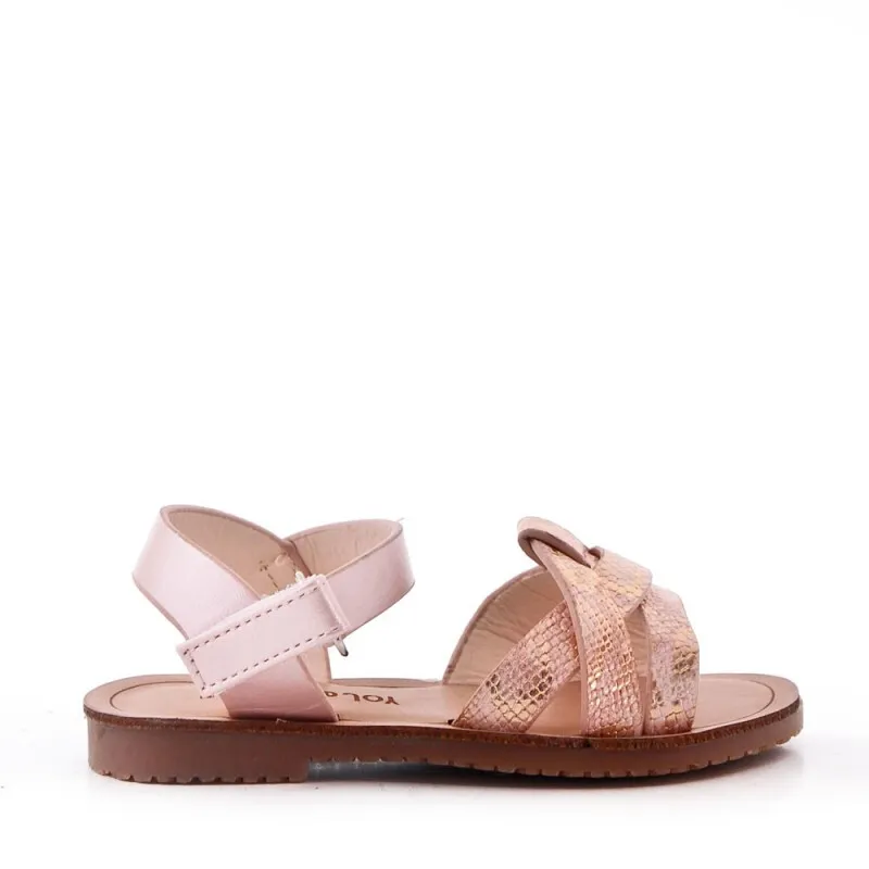 Sandalias Niña Rosa Trenzadas