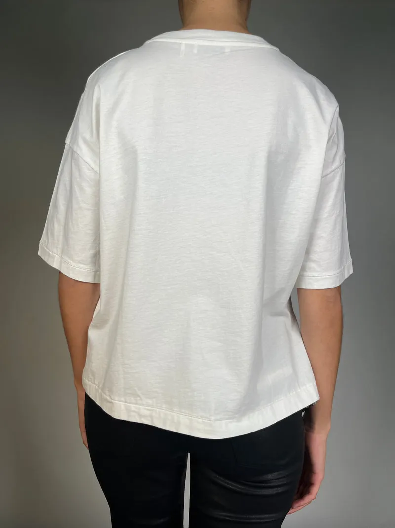 SANDRO Polera Seda Frontal