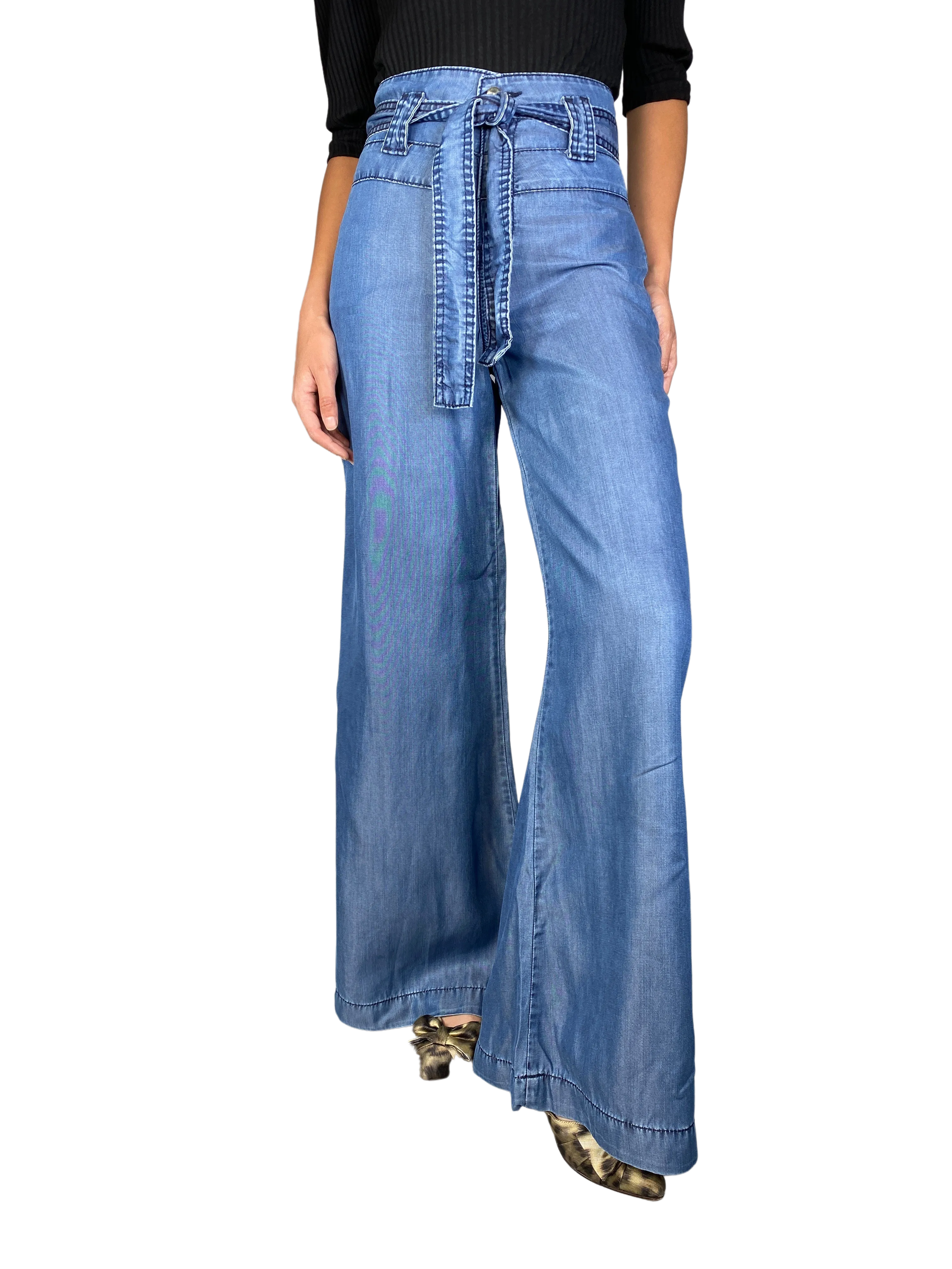 SAVILLE ROW Pantalón Azul Holgado
