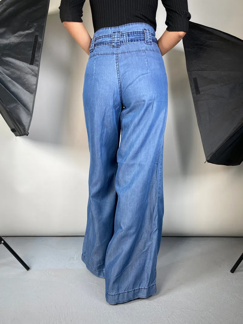 SAVILLE ROW Pantalón Azul Holgado