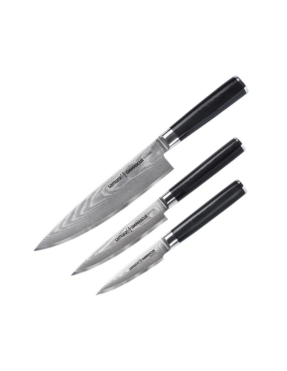 Set de 3 cuchillos Samura serie Damascus