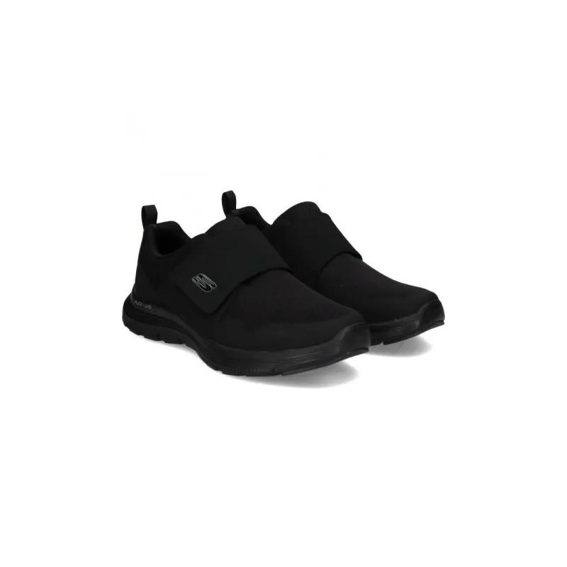 SKECHERS 894159 NEGRO  ZAPATILLAS DE HOMBRE DE UN VELCRO ANCHO