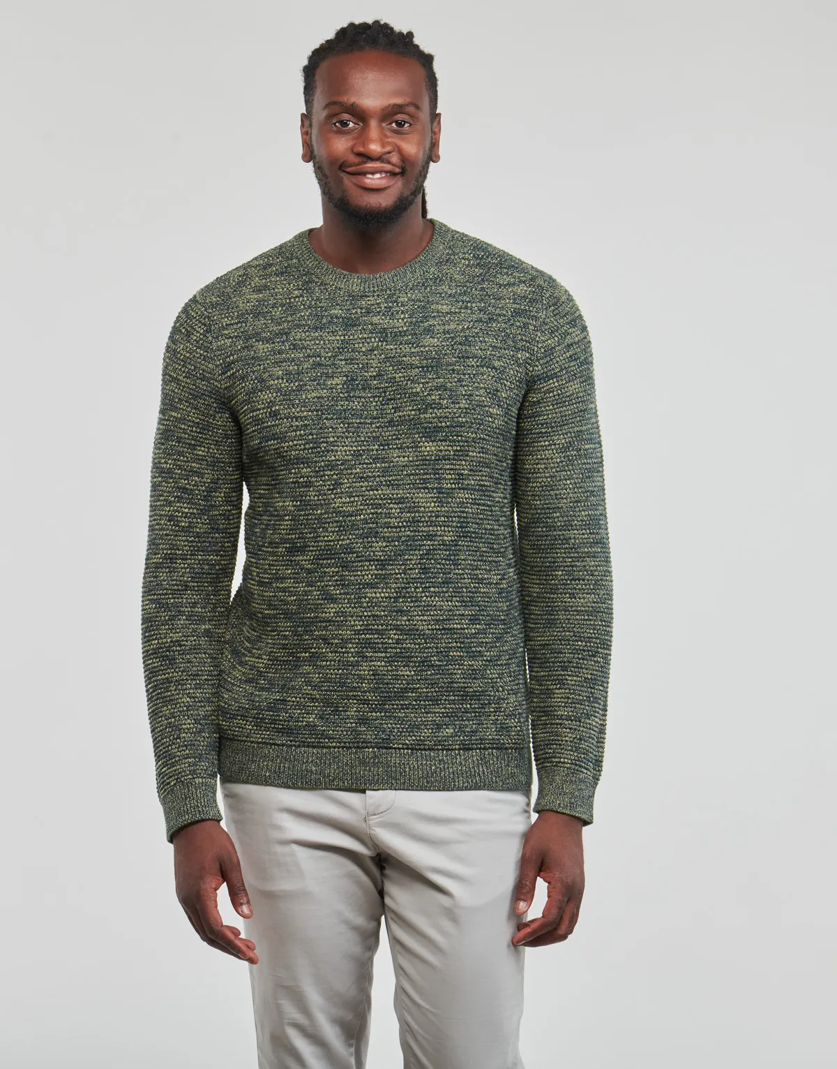 SLHVINCE LS KNIT BUBBLE CREW NECK NOOS