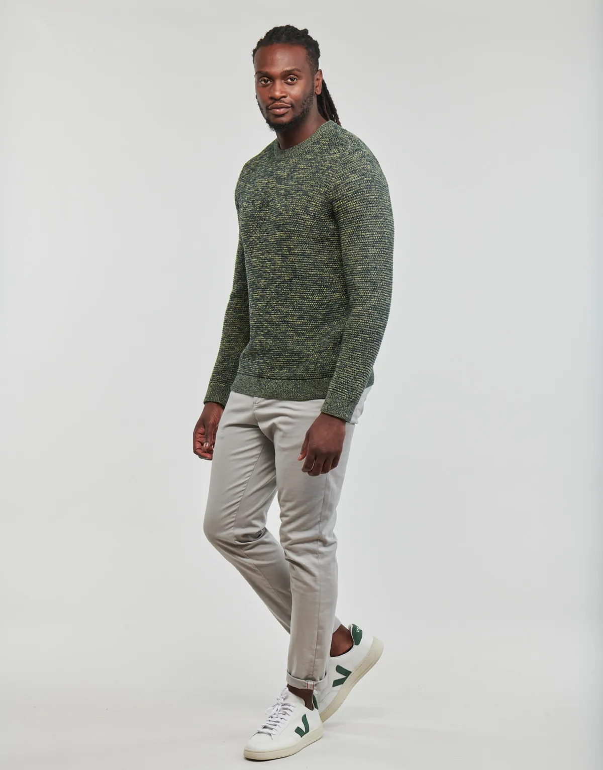 SLHVINCE LS KNIT BUBBLE CREW NECK NOOS