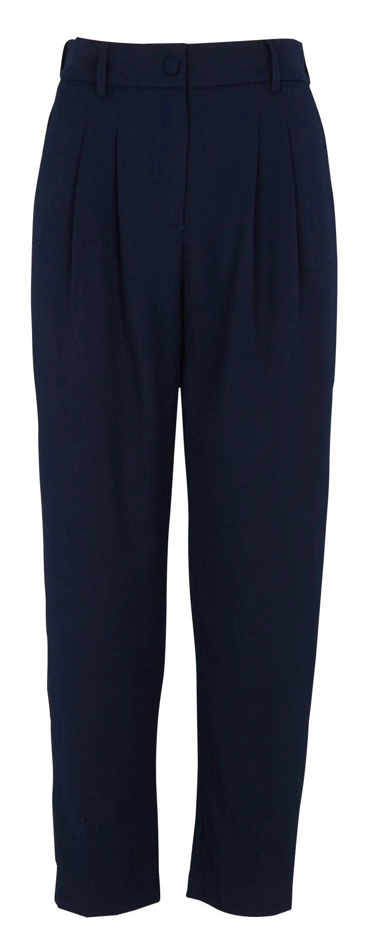 SUNCOO JALIL  PANTALóN DE TALLE ALTO CON PINZAS EN AZUL