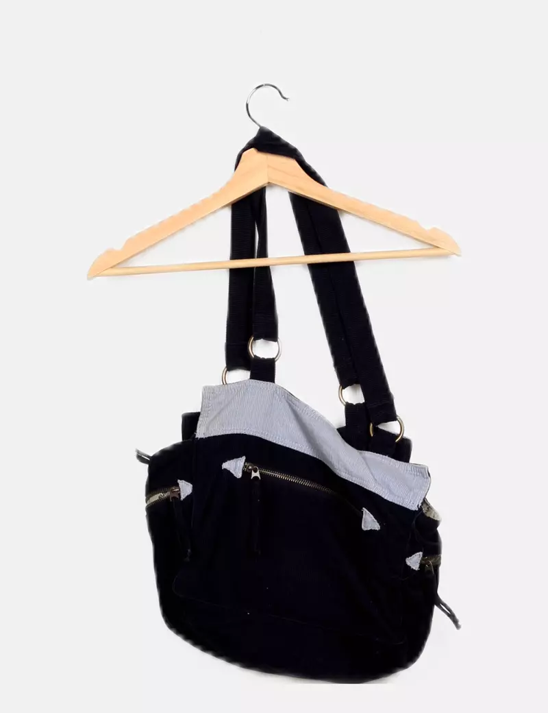 Surkana Bolso azul marino pana