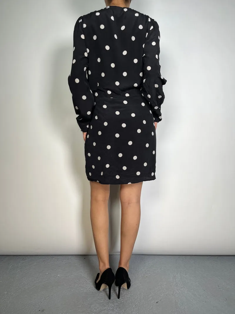 SÉZANE Vestido Seda Lunares