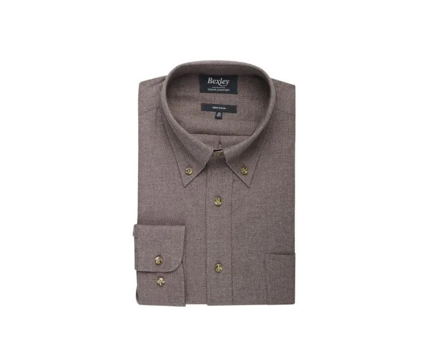 TAUPE FLANNEL SHIRT  ANDER