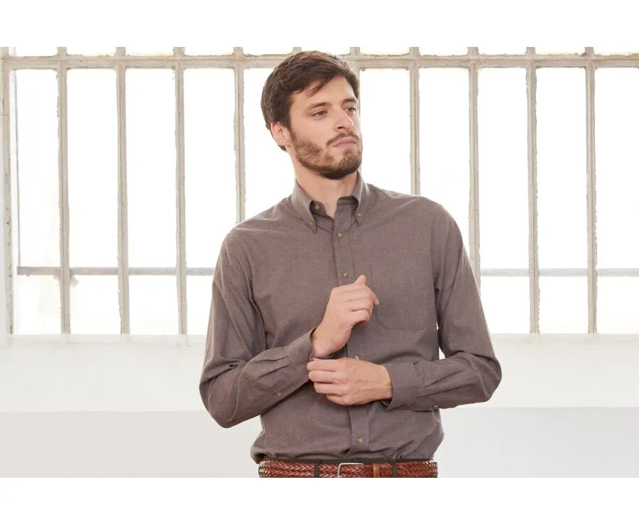 TAUPE FLANNEL SHIRT  ANDER