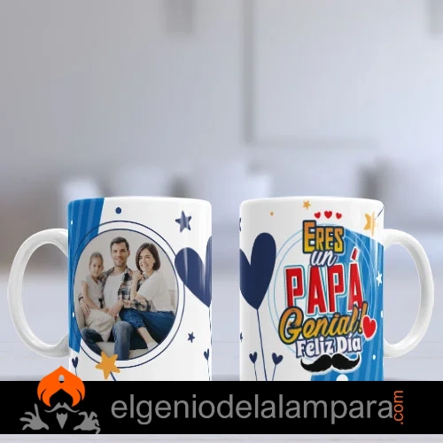Taza con foto personalizada papá genial