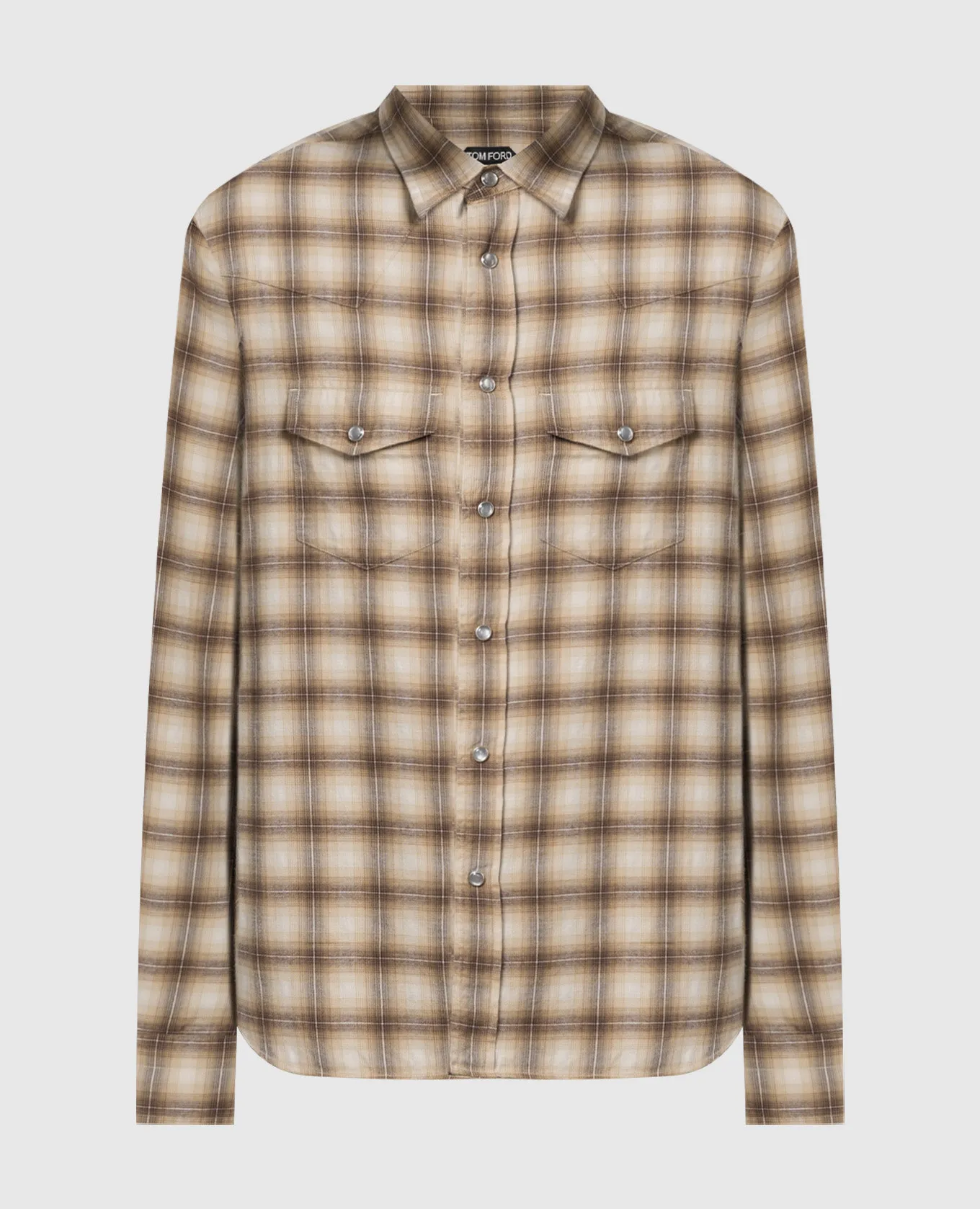 Tom Ford Beige checked shirt