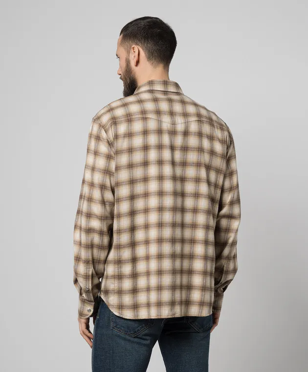 Tom Ford Beige checked shirt