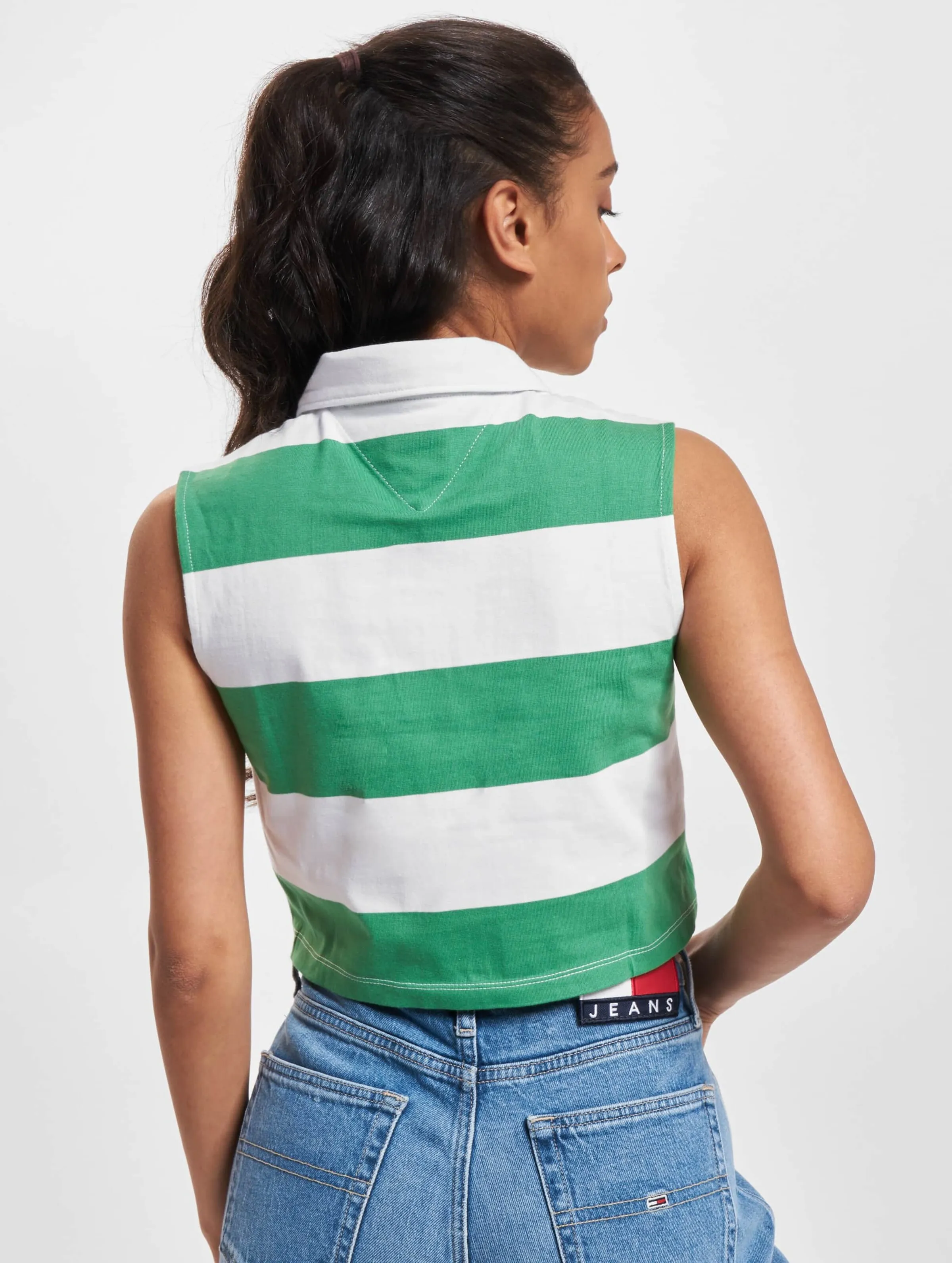 Tommy Jeans Tommy Jeans Badge Stripe Sl Polo Crop Top