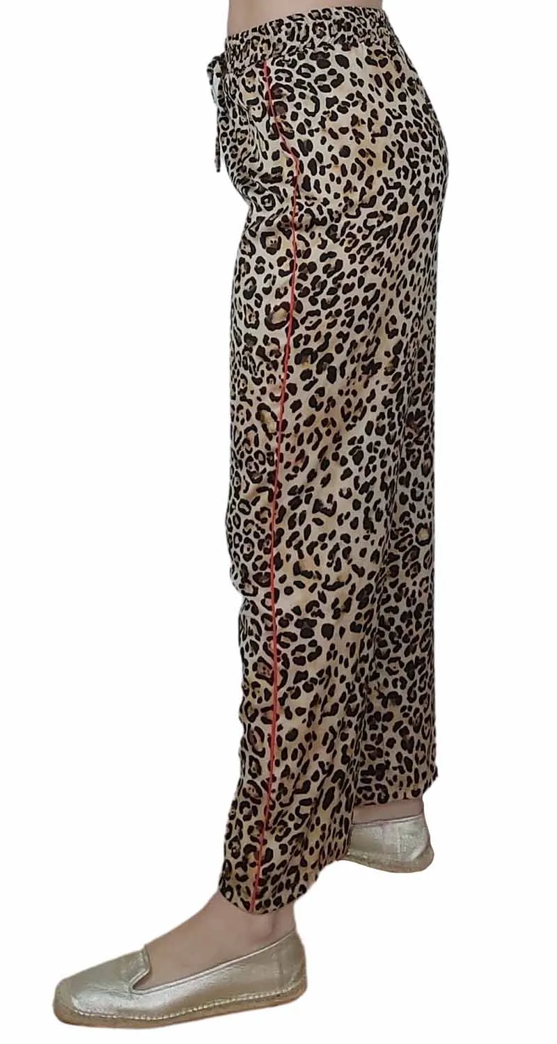 TOPSHOP Pantalón Tela Animal Print