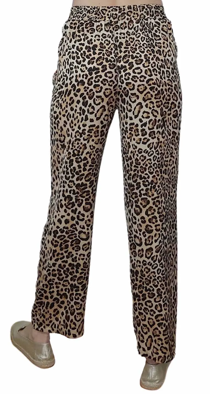 TOPSHOP Pantalón Tela Animal Print