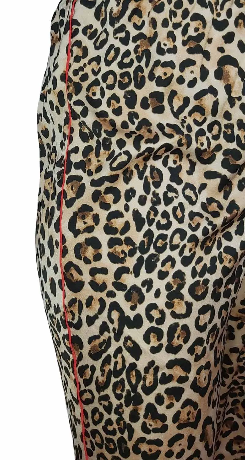 TOPSHOP Pantalón Tela Animal Print