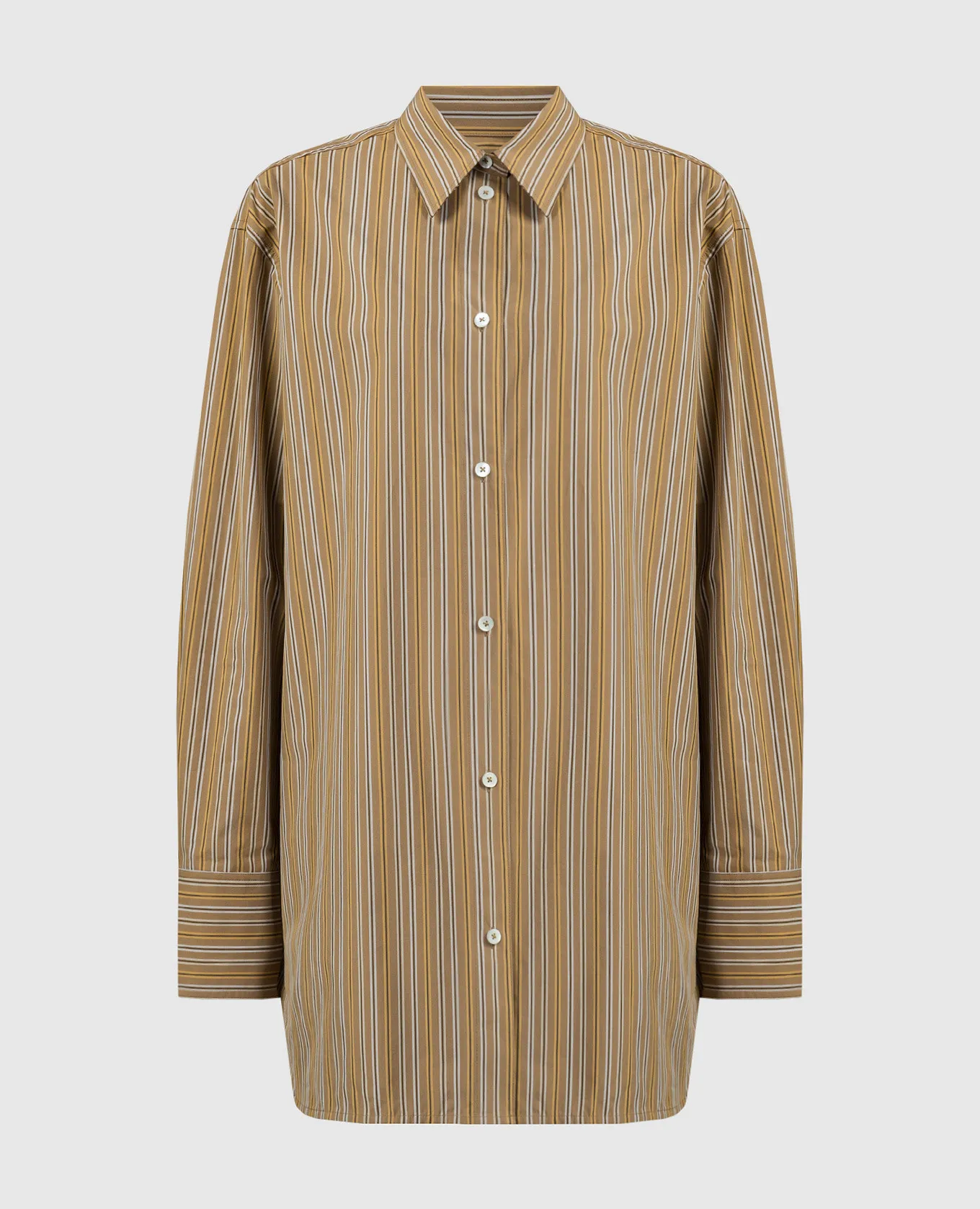 Toteme Brown striped shirt