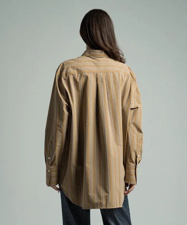 Toteme Brown striped shirt