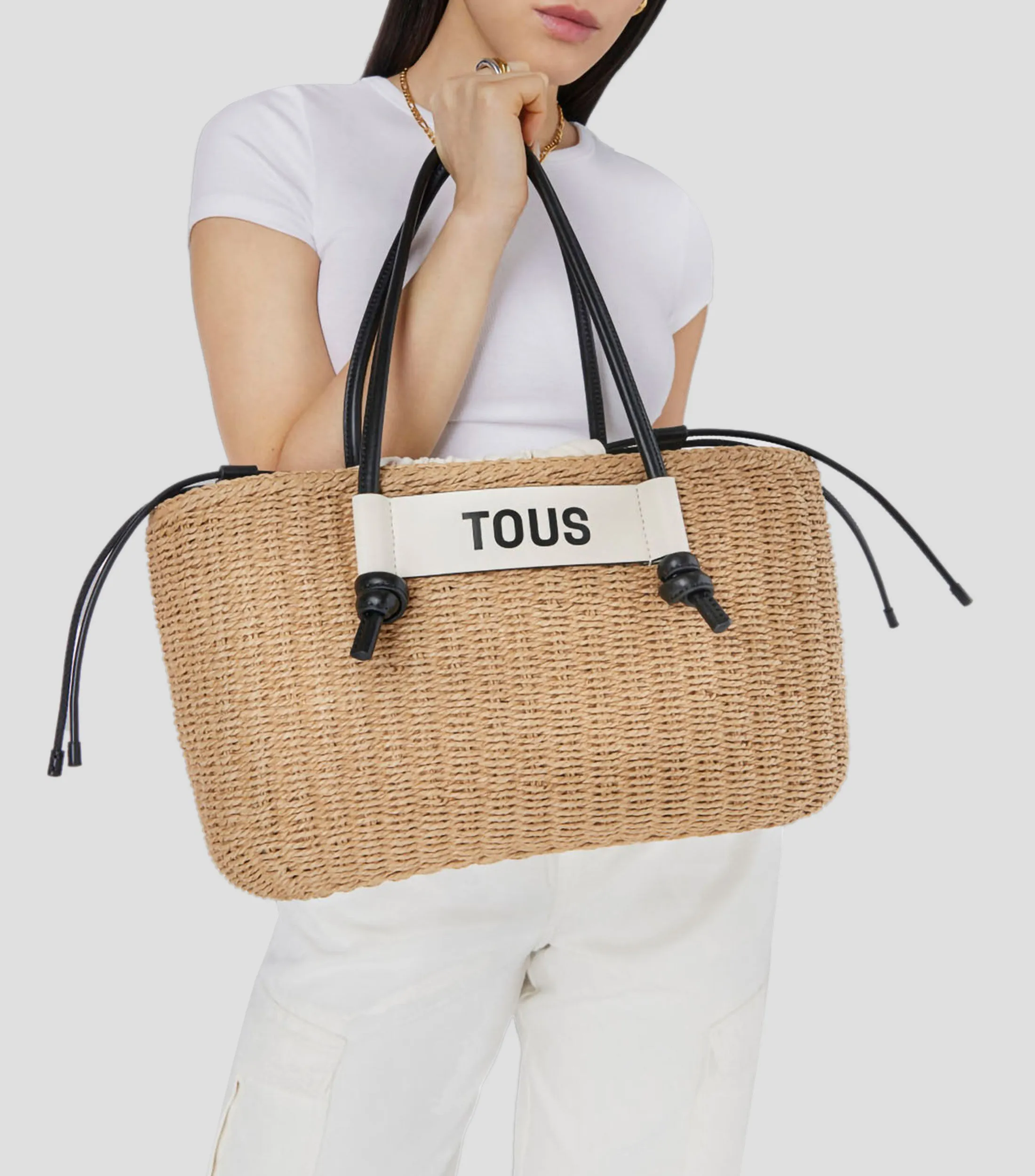 Tous Bolso crossbody grande negro Scoubidou Mujer