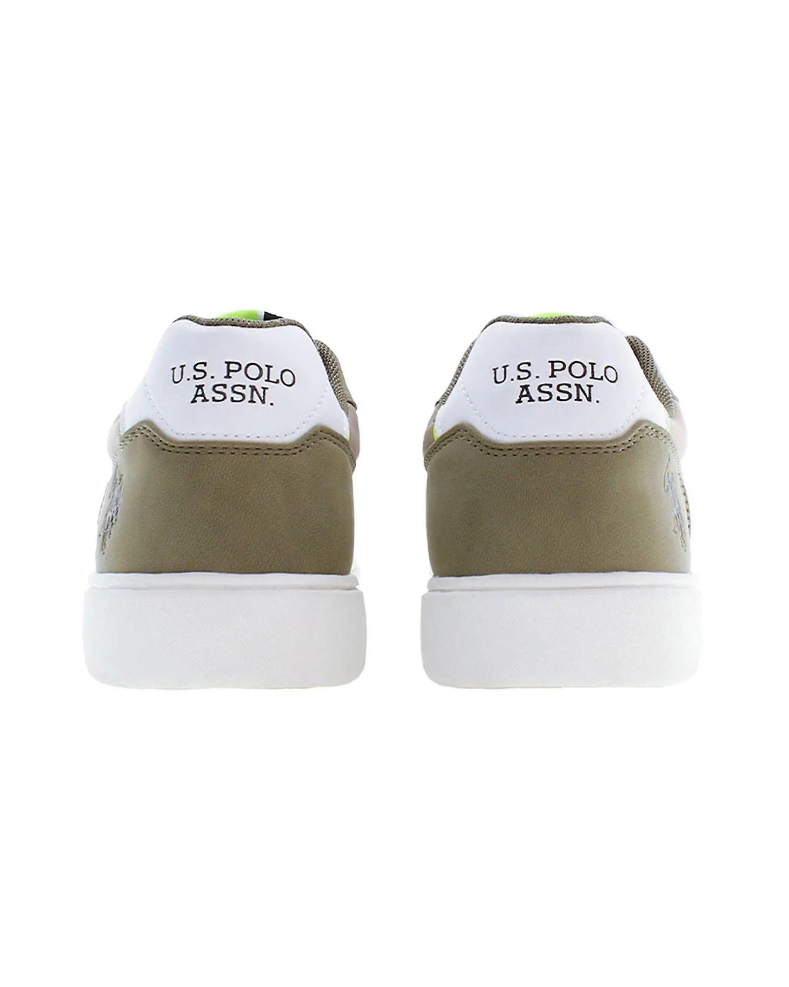 U.S. POLO ASSN. Zapatilla verde con cordones y detalles del logotipo