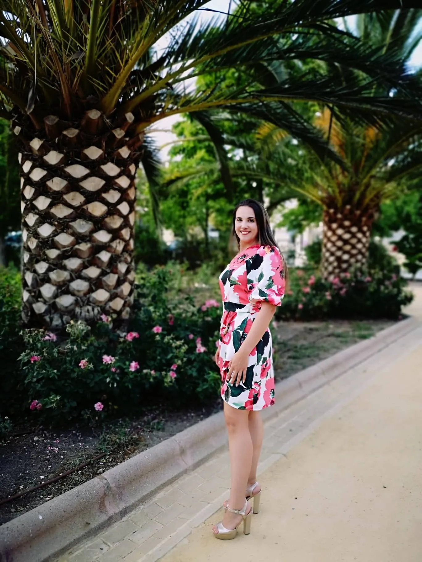 Vestido con manga abullonada