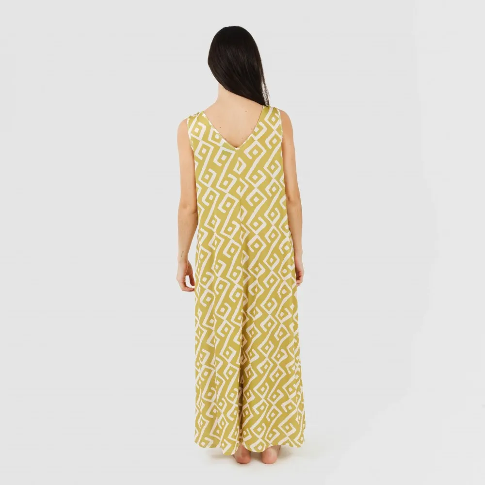 Vestido largo tirantes soft Baladi verde lima