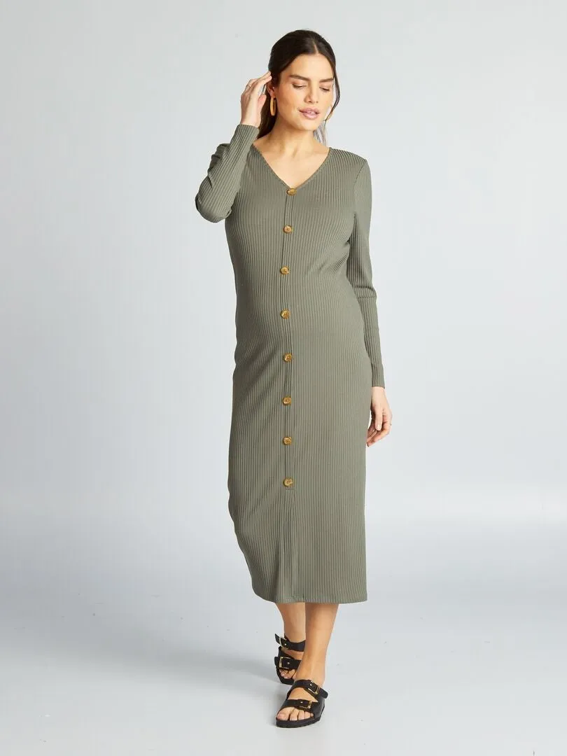 VESTIDO PREMAMá DE PUNTO DE CANALé  VERDE