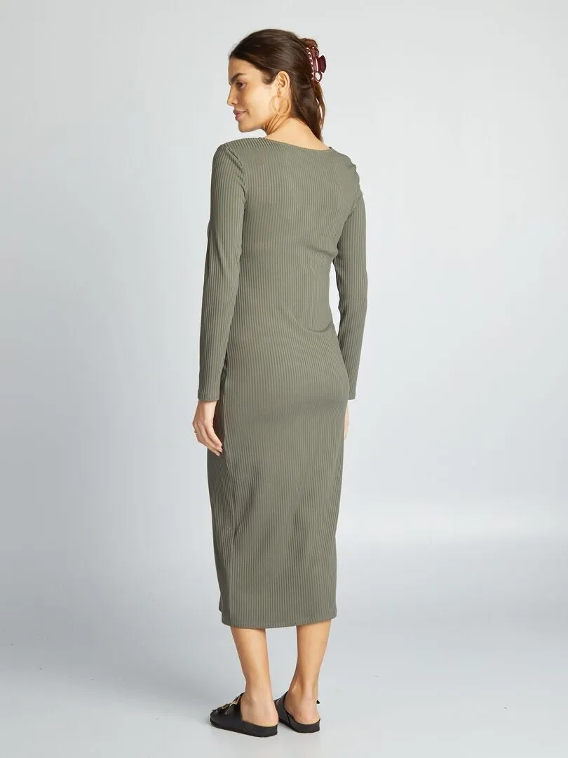 VESTIDO PREMAMá DE PUNTO DE CANALé  VERDE