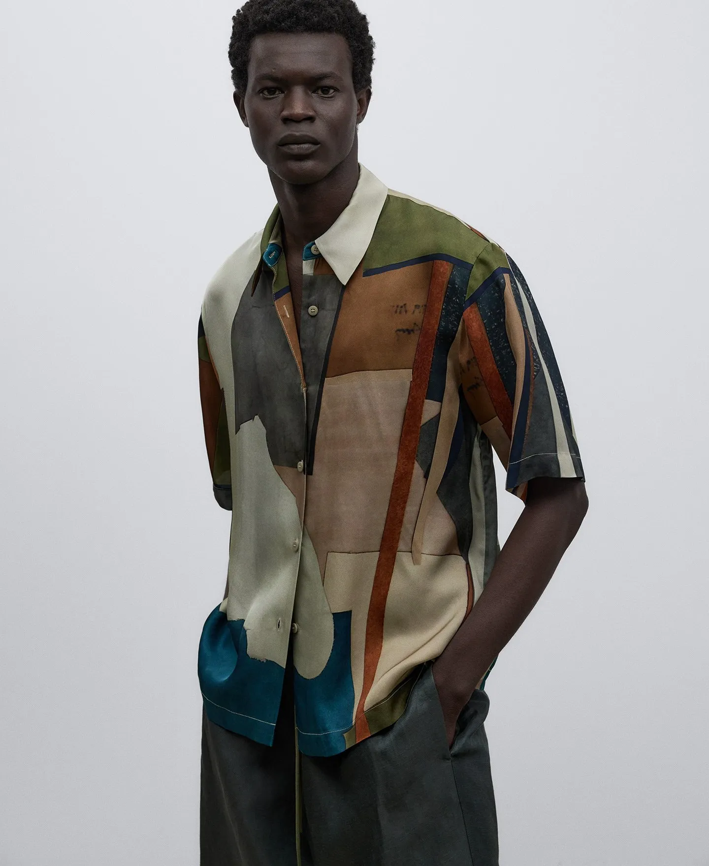 Viscose multicoloured shirt
