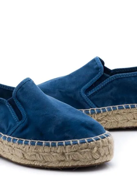 zapatilla azul yute natural world para mujer