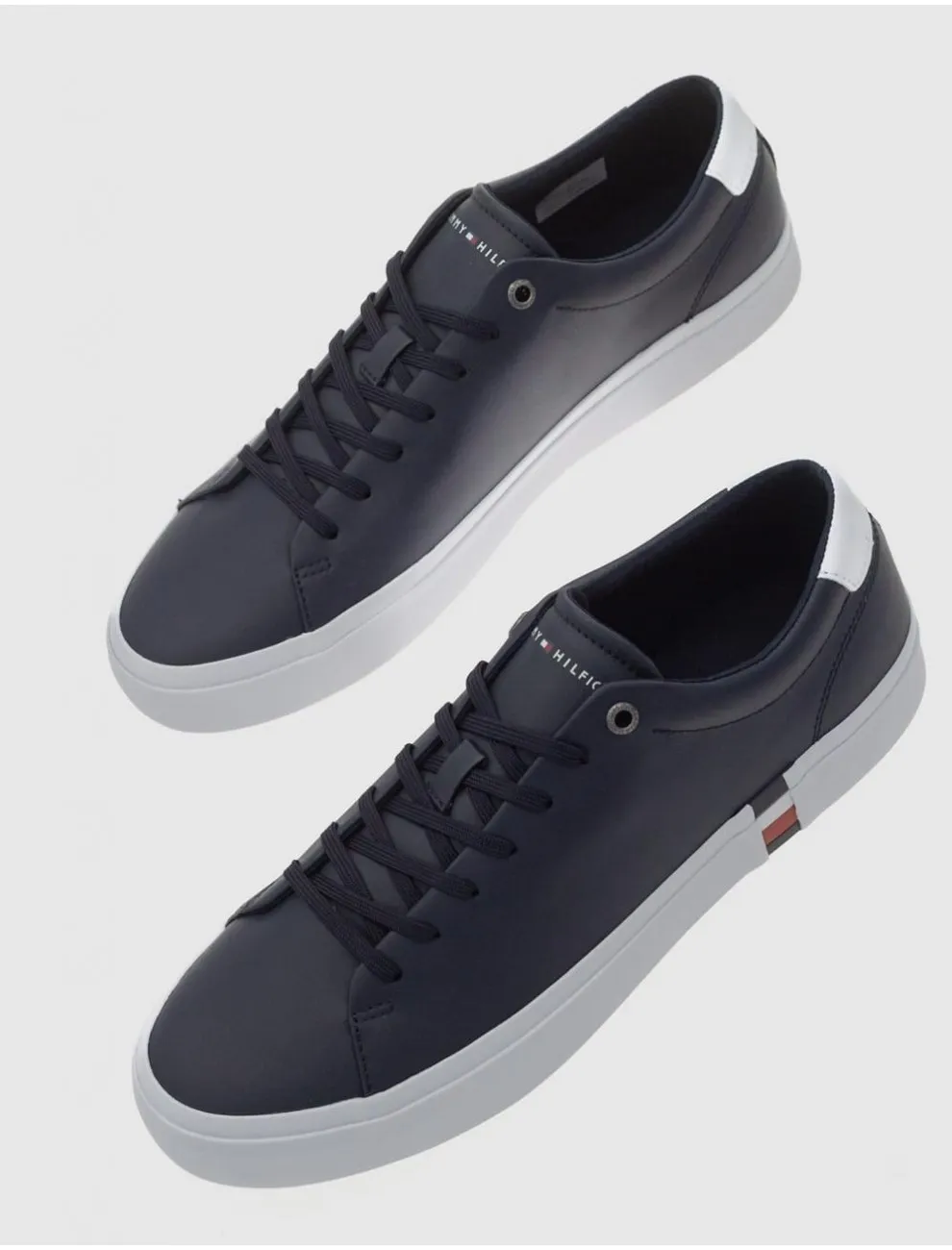 Zapatilla Tommy Hilfiger Corporate Leather Detail Azul