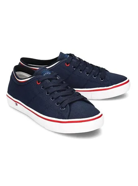 zapatilla tommy hilfiger low azul para niño