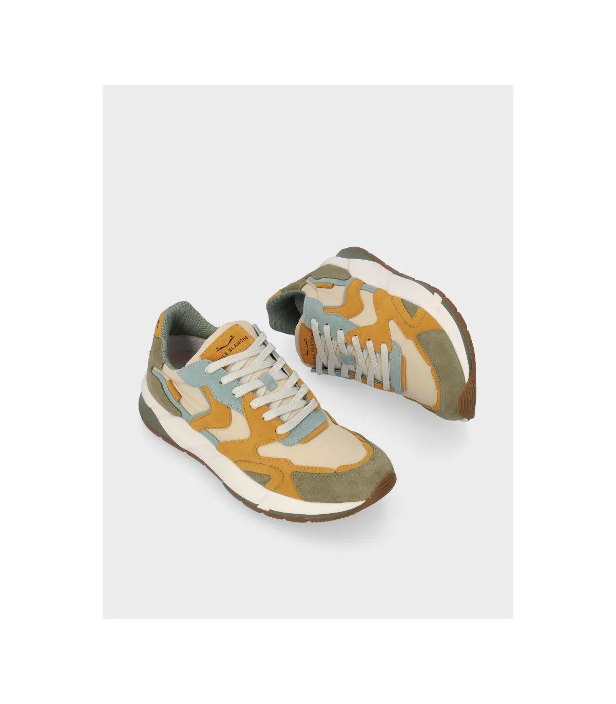 ZAPATILLA VOILE BLANCHE CLUB 19 ARMY GREENMUSTARDBEIGE