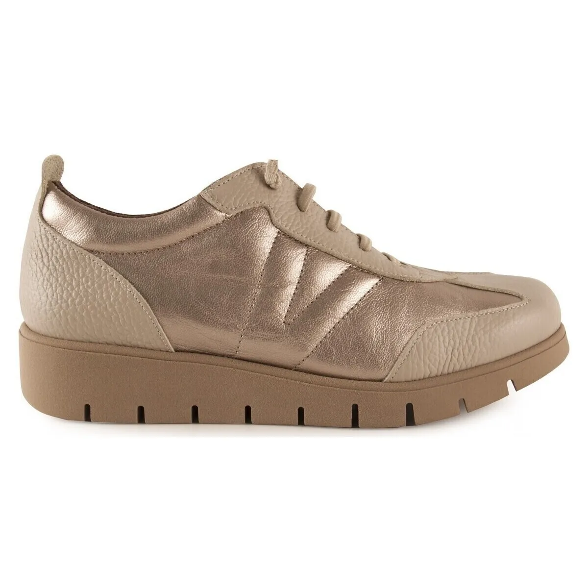Zapatillas Casual de Piel beige by