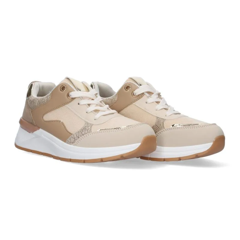 ZAPATILLAS CASUAL MUJER BEIGE ZZ109
