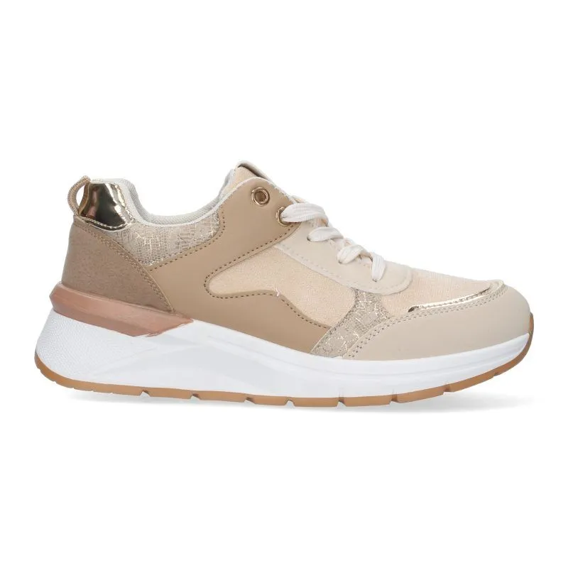 ZAPATILLAS CASUAL MUJER BEIGE ZZ109