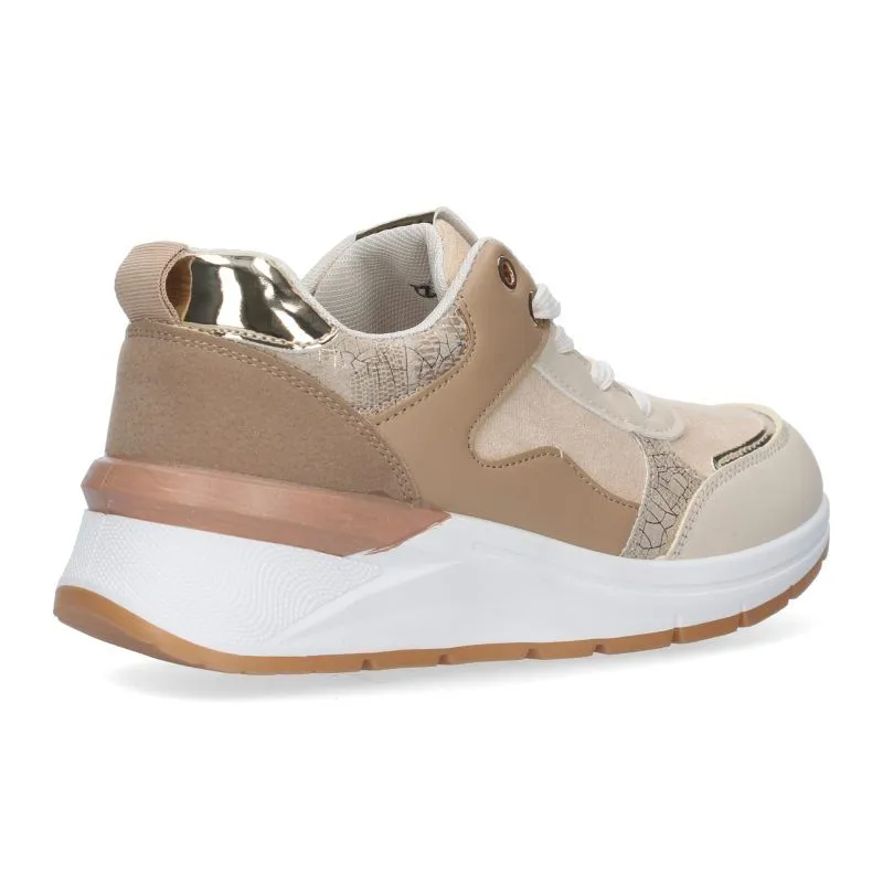 ZAPATILLAS CASUAL MUJER BEIGE ZZ109