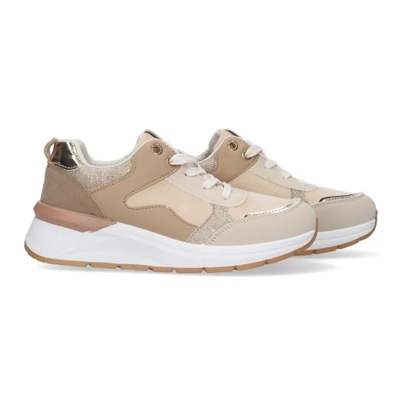 ZAPATILLAS CASUAL MUJER BEIGE ZZ109