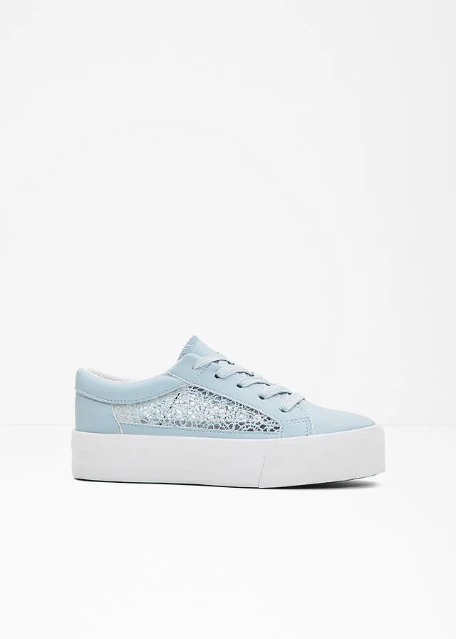 Zapatillas con plataforma Azul perla